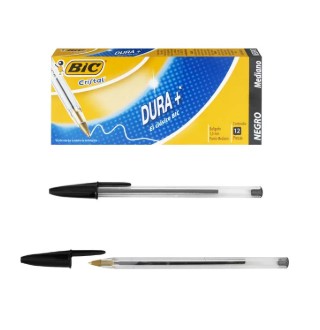 CAJA DE BOLIGRAFO CRISTAL M-250 DURA+ NEGRO BIC